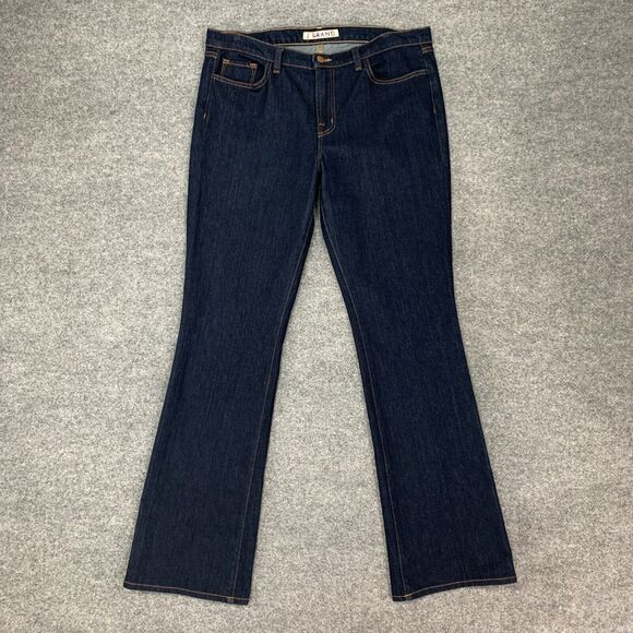J Brand Bootcut Jeans Womens 32 Dark Denim Mid Rise 5 Pocket Stretch Zip Fly - Picture 2 of 13
